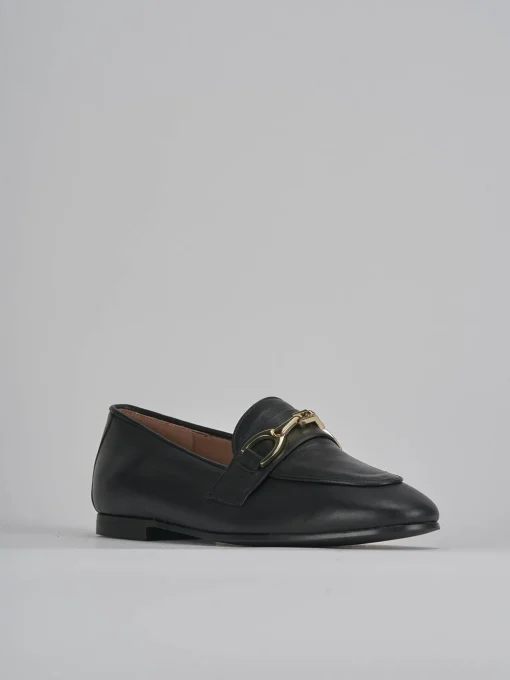Mocassini tacco 1cm pelle nero