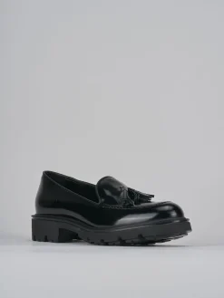Mocassini tacco 2cm pelle nero