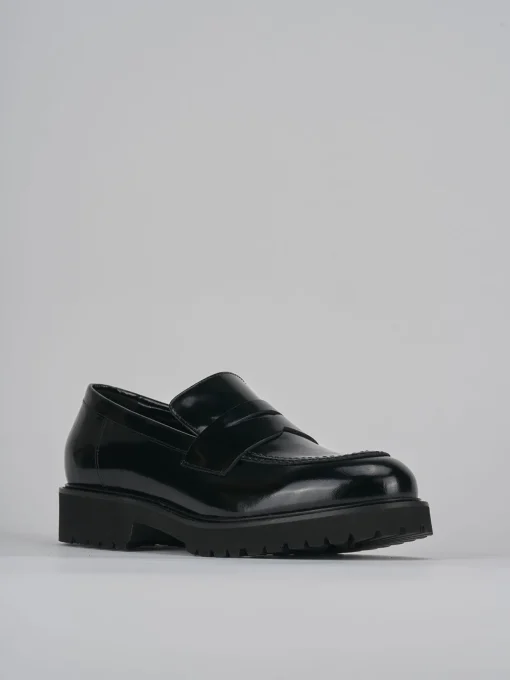 Mocassini tacco 2cm pelle nero