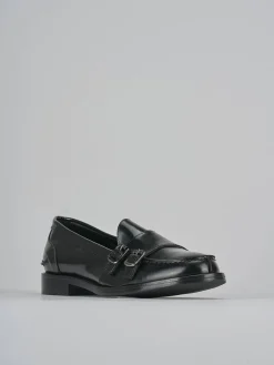 Mocassini tacco 2cm pelle nero