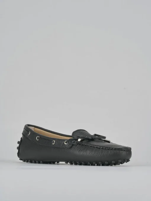 Mocassini tacco 1cm pelle nero