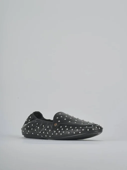 Mocassini tacco 1cm pelle nero