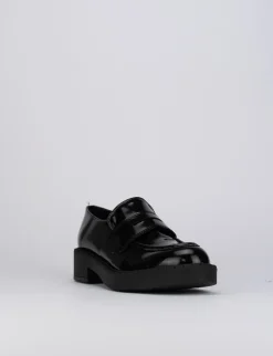 Mocassini tacco 2cm pelle nero
