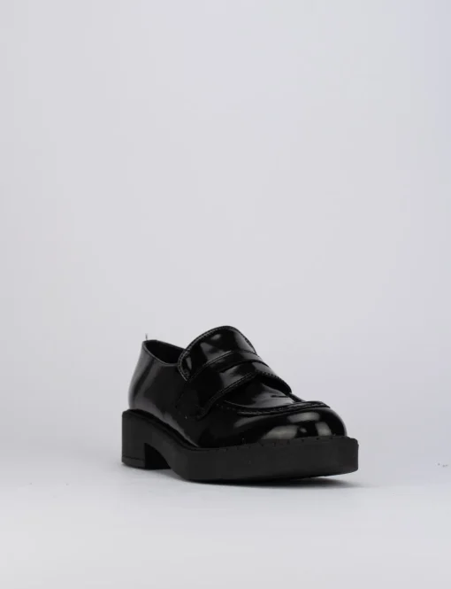 Mocassini tacco 2cm pelle nero