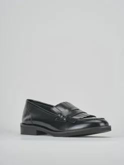 Mocassini tacco 2cm pelle nero