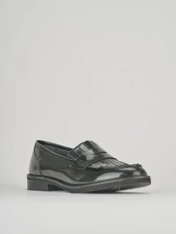 Mocassini tacco 3cm pelle verde