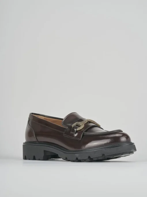 Mocassini tacco 2cm pelle testa