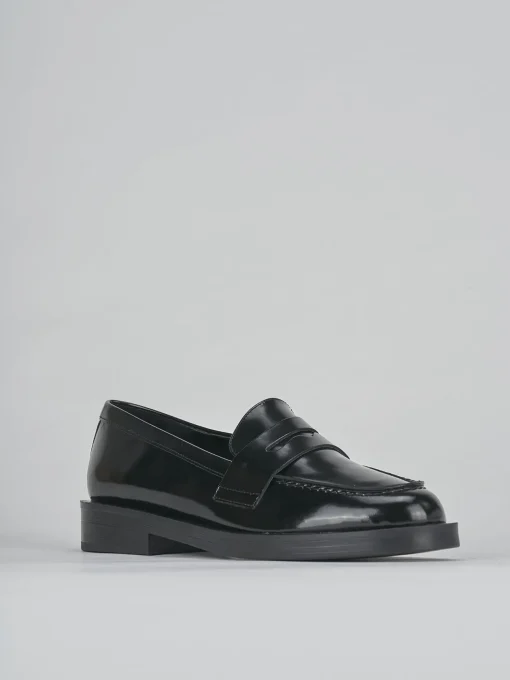 Mocassini tacco 1cm pelle nero