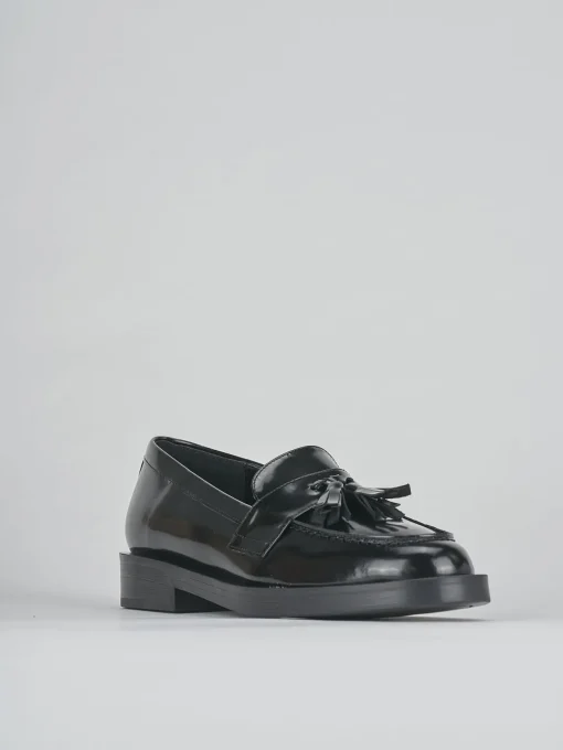 Mocassini tacco 2cm pelle nero