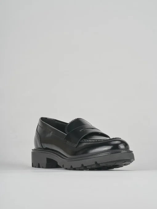 Mocassini tacco 2cm pelle nero