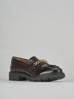 Mocassini tacco 3cm pelle testa