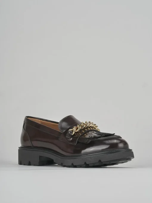 Mocassini tacco 3cm pelle testa