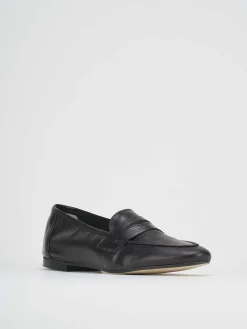 Mocassini tacco 1cm pelle nero