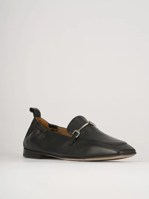 Mocassini tacco 1cm pelle nero