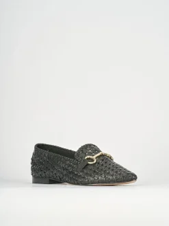 Mocassini tacco 1cm pelle nero