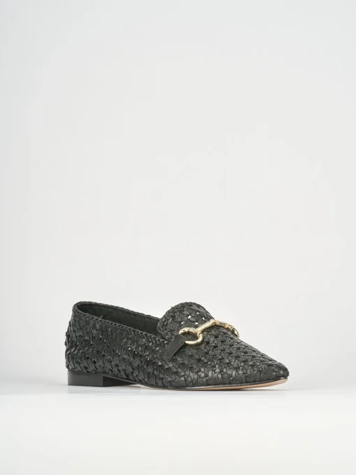 Mocassini tacco 1cm pelle nero