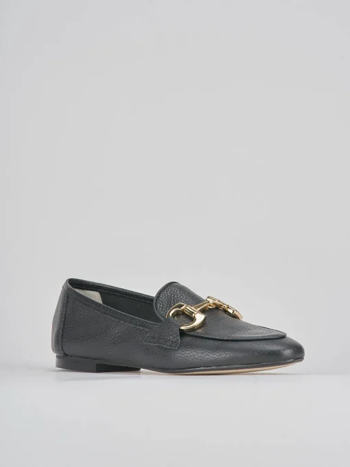 Mocassini tacco 1cm pelle nero