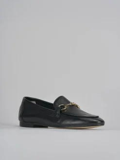 Mocassini tacco 1cm pelle nero