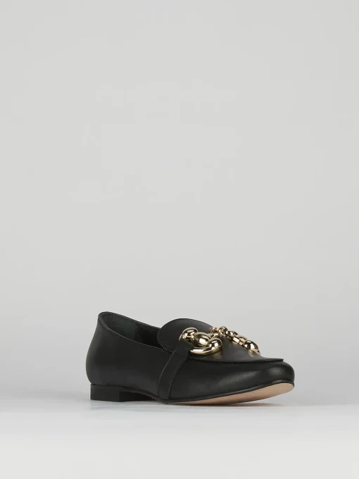 Mocassini tacco 1cm pelle nero