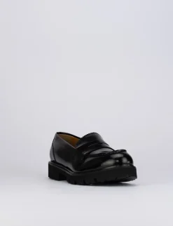 Mocassini tacco 1cm pelle nero