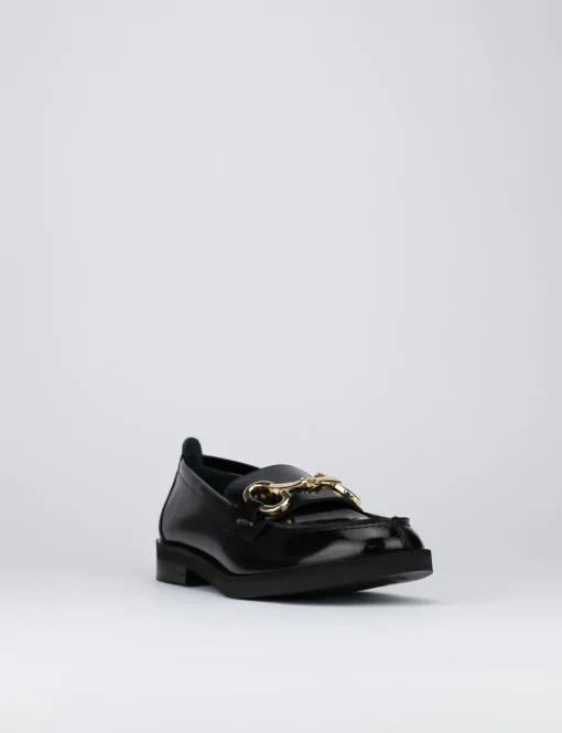 Mocassini tacco 2cm pelle nero