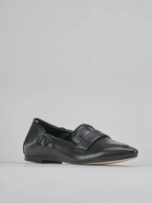Mocassini tacco 1cm pelle nero