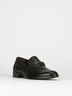 Mocassini tacco 1cm pelle nero