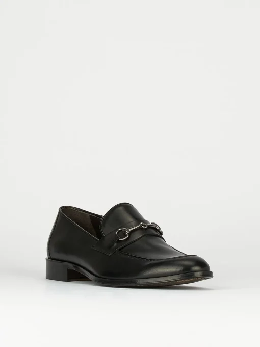 Mocassini tacco 1cm pelle nero