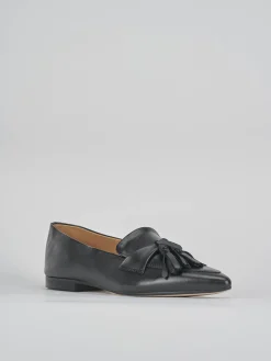 Mocassini tacco 1cm pelle nero
