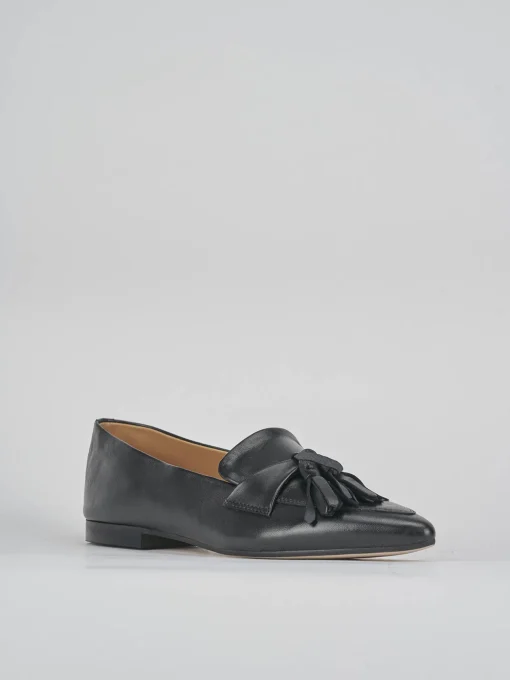 Mocassini tacco 1cm pelle nero