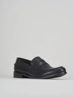 Mocassini tacco 1cm pelle nero