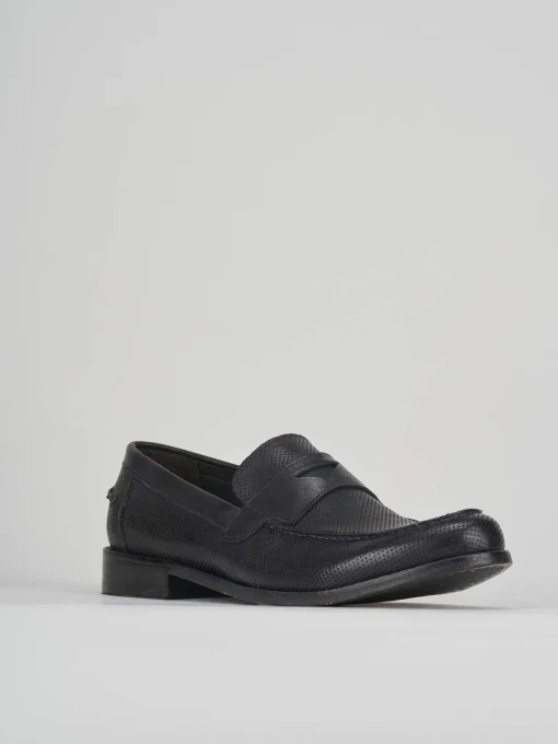 Mocassini tacco 1cm pelle nero