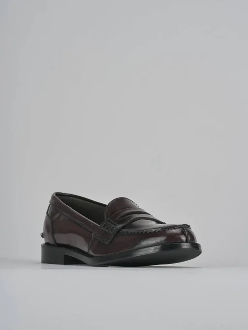 Mocassini tacco 2cm pelle bordo'