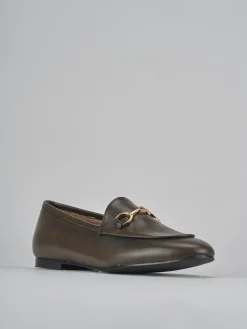 Mocassini tacco 1cm pelle testa