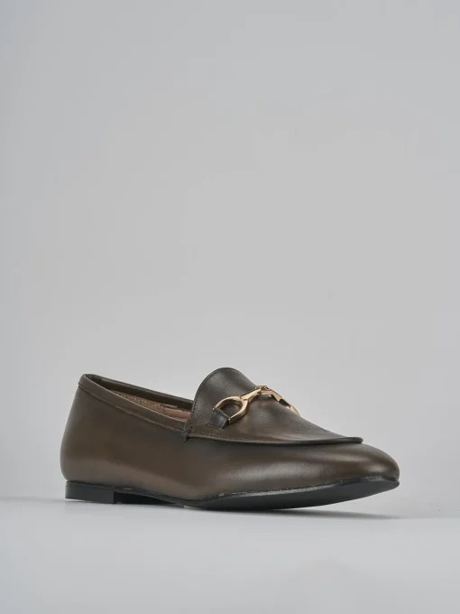 Mocassini tacco 1cm pelle testa