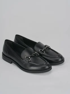 Mocassini tacco 2cm pelle nero