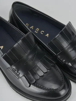 Mocassini tacco 2cm pelle nero