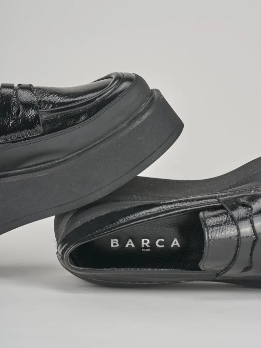 Mocassini tacco 3cm pelle nero