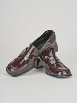 Mocassini tacco 4cm pelle bordo'
