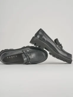 Mocassini tacco 2cm pelle nero