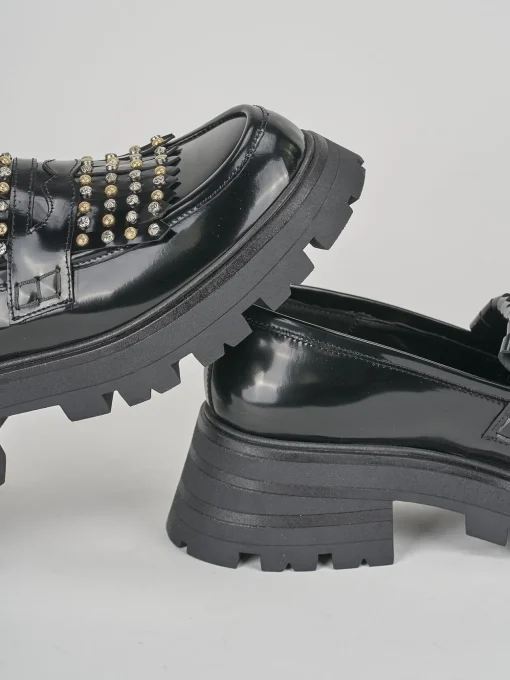 Mocassini tacco 2cm pelle nero