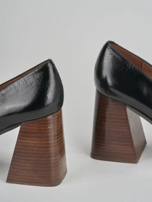 Mocassini tacco 9cm pelle nero