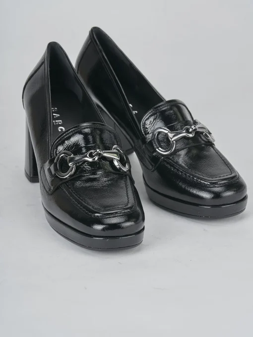 Mocassini tacco 7cm pelle nero