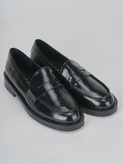 Mocassini tacco 1cm pelle nero