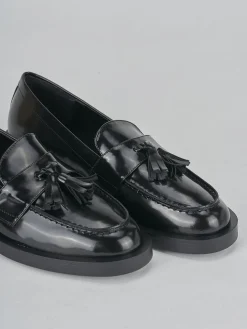 Mocassini tacco 2cm pelle nero