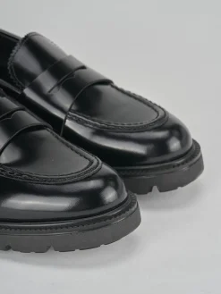 Mocassini tacco 2cm pelle nero