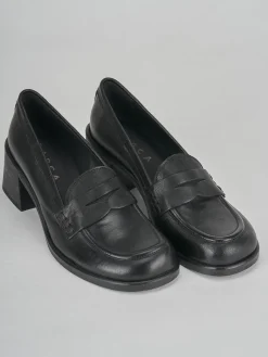 Mocassini tacco 5cm pelle nero
