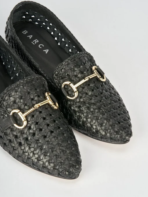 Mocassini tacco 1cm pelle nero