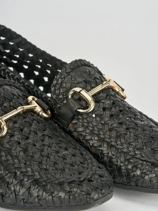 Mocassini tacco 1cm pelle nero