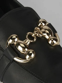 Mocassini tacco 1cm pelle nero